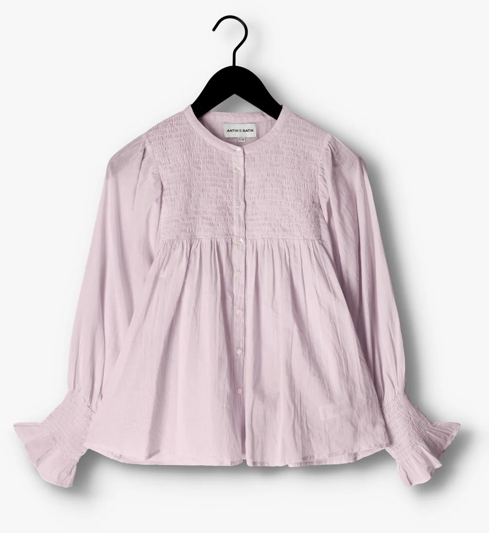 ANTIK BATIK lila antik batik blouse hita smocked