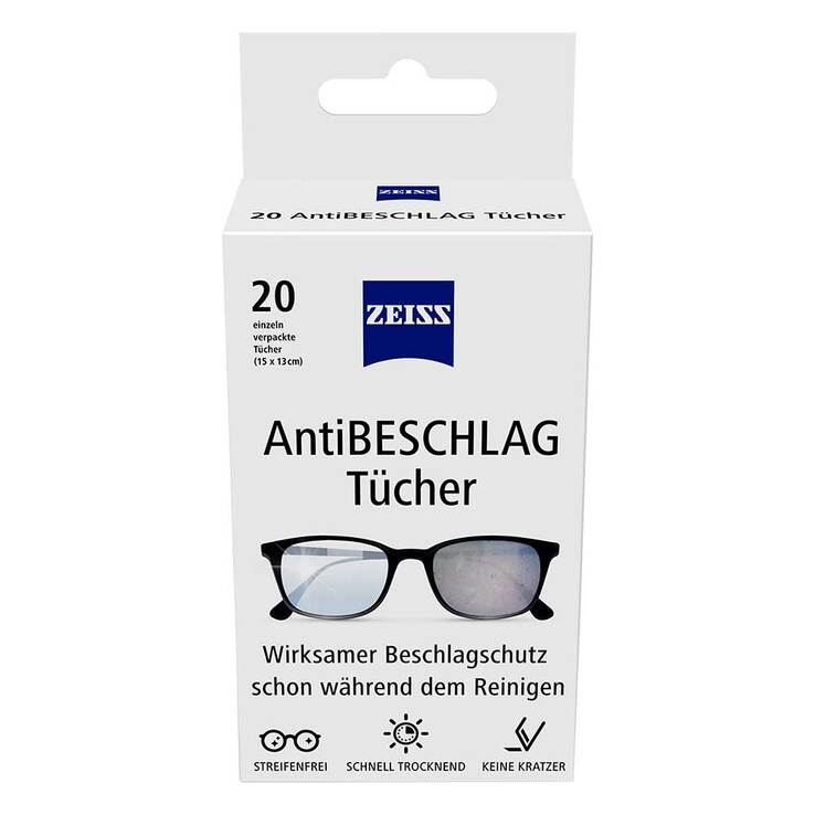Zeiss Antibeschlag Tücher, 20 St