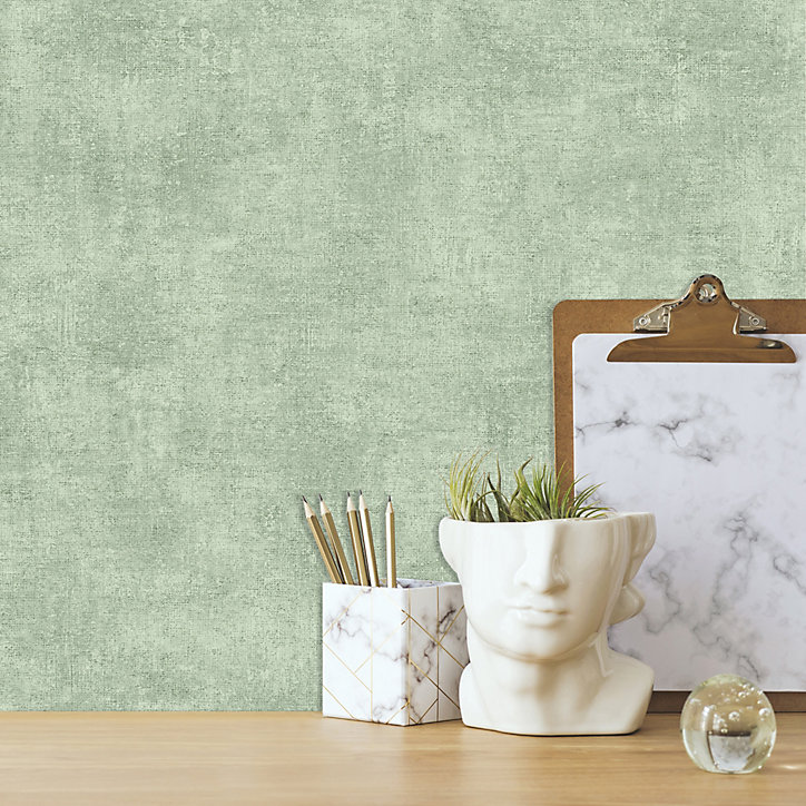Papier peint vinyle sur intissé Ugepa grainé vert