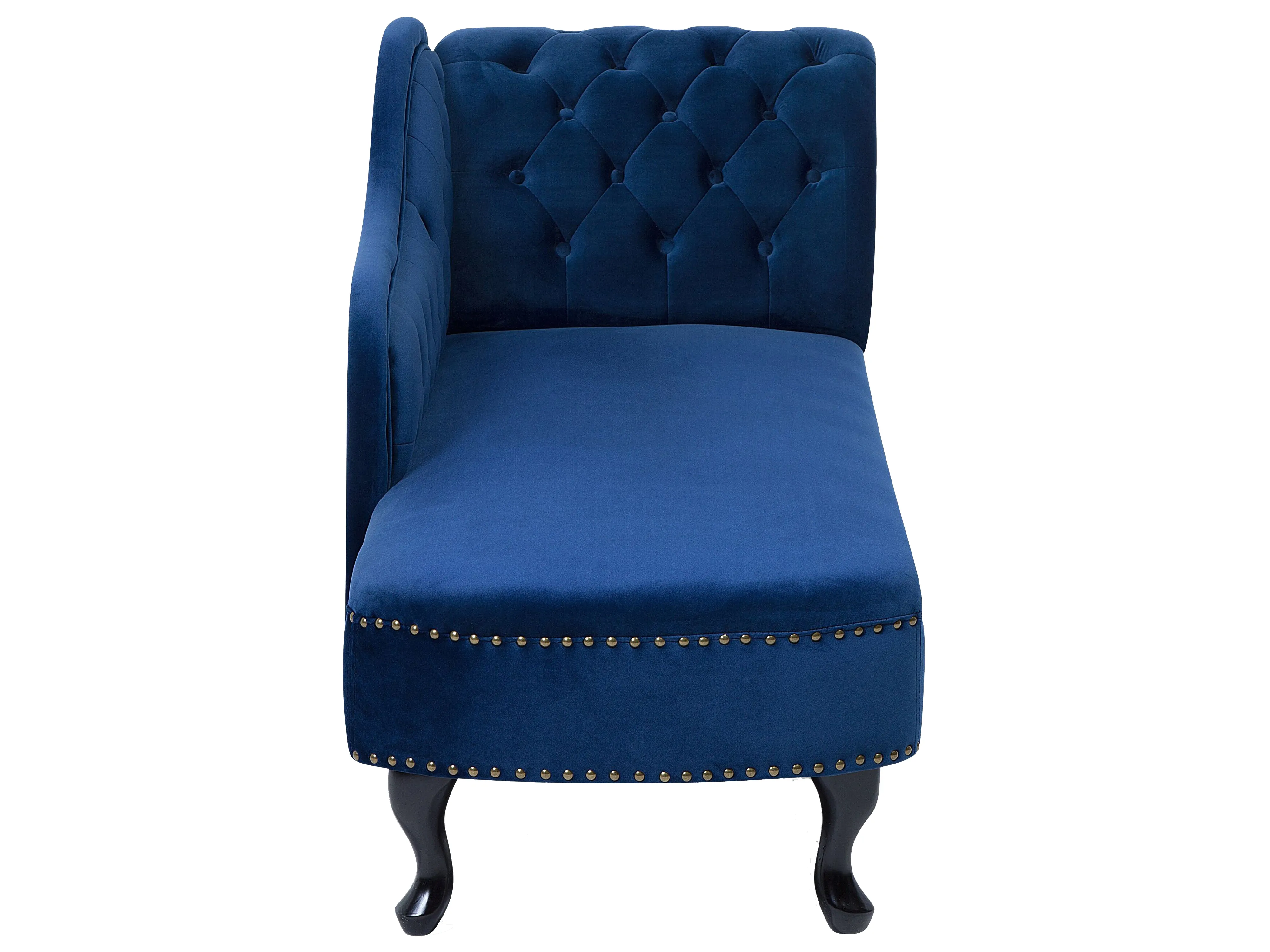 Rechtszijdige chaise longue NIMES Fluweel Marineblauw