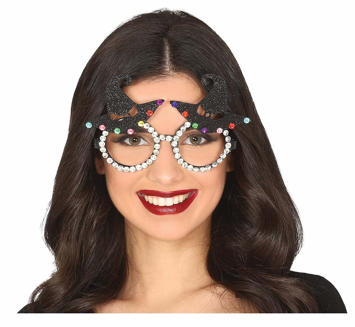 Halloween Bril Heksenhoed Glitter
