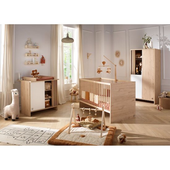 Tokyo Little Big Bed   Chêne Suave        70 x 140 cm   de               Sauthon Baby's Sweet Home
