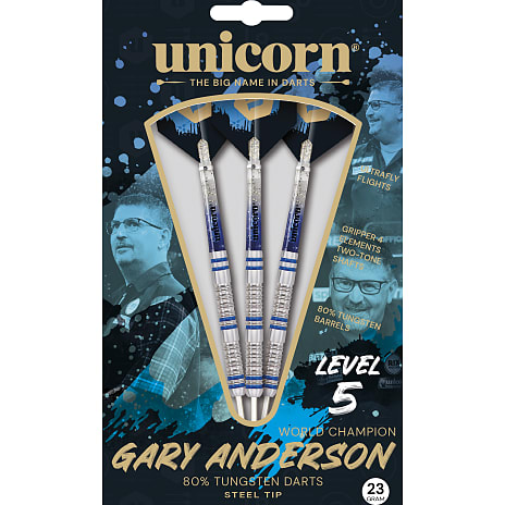 Unicorn Level 5 80% Tungsten dartpile 23 gram