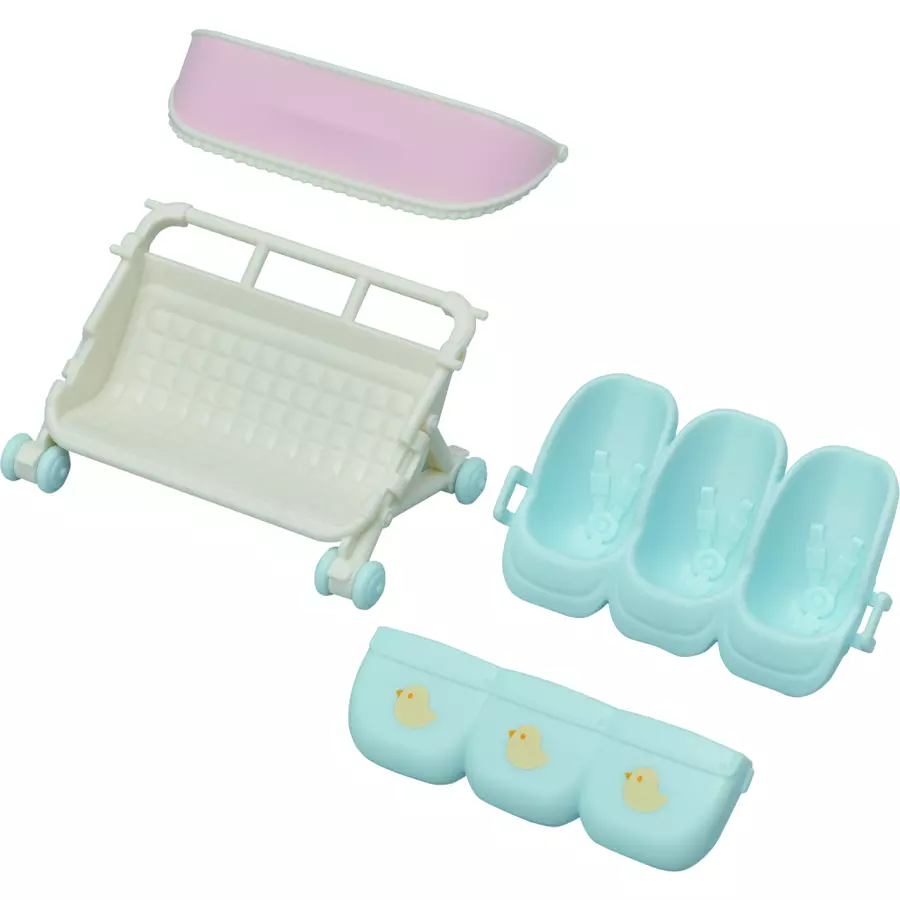 Sylvanian Families® Spielfiguren Drillings-Kinderwagen