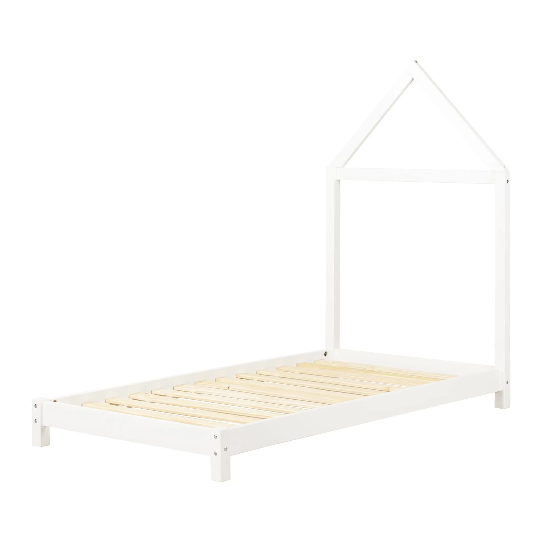 South Shore Lit avec Tête de Lit Maison Sweedi - Blanc Solide