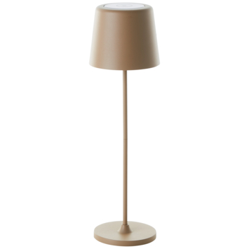 Tafellamp Kaami draagbaar LED 2W voor buiten met USB oplaadbare accu, Cappuccino