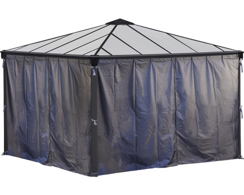 Palram Paviljoen – Canopia Palermo Premium 3600 Tuinpaviljoen incl. gordijnset 360 x 360 cm antraciet
