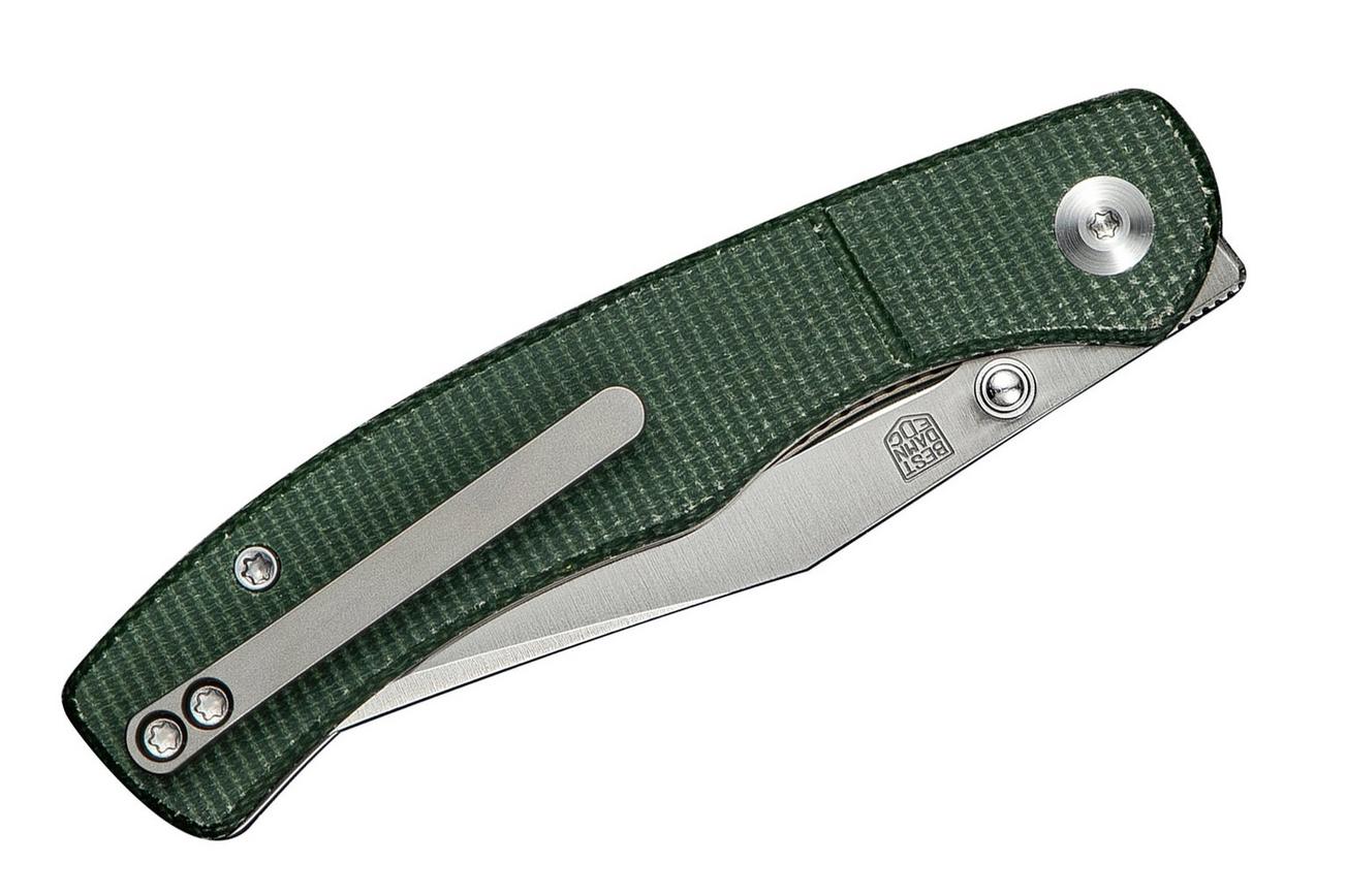 Civivi Clingman C23065-4 Satin Finished Nitro-V Green Canvas Micarta, zakmes, Taylor Martin design