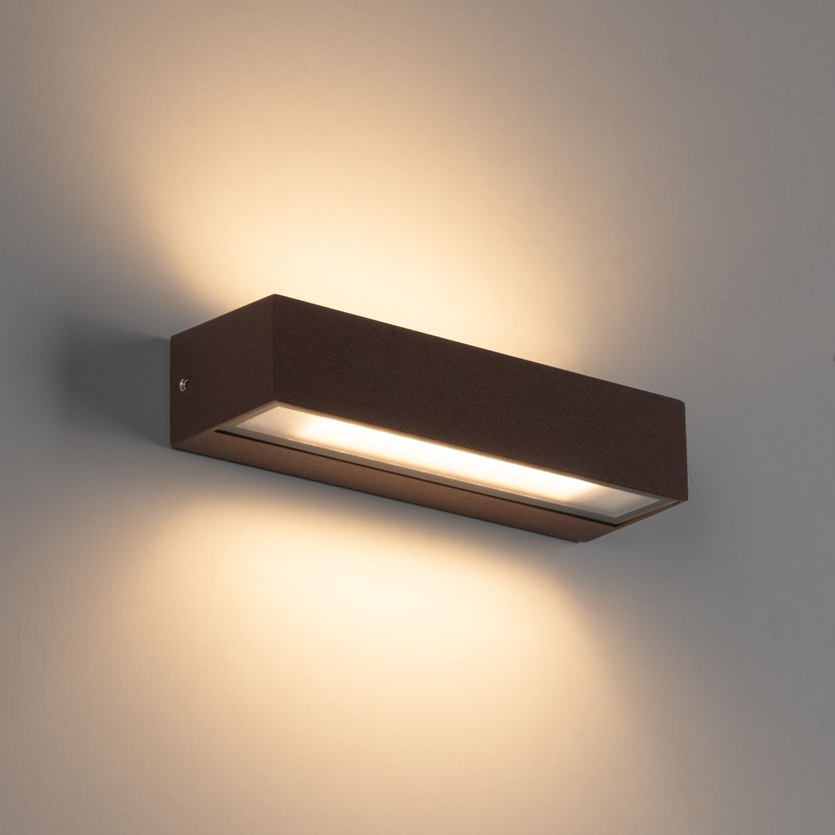 Industriële wandlamp roestbruin incl. LED IP65 - Steph