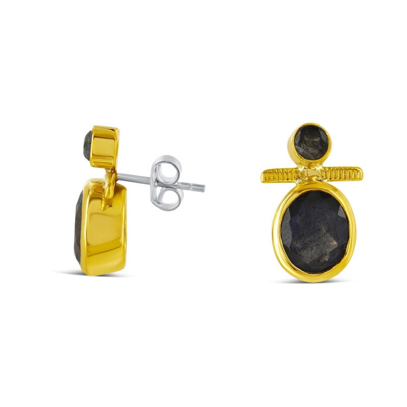 Boucles d'oreilles Léna Labradorite