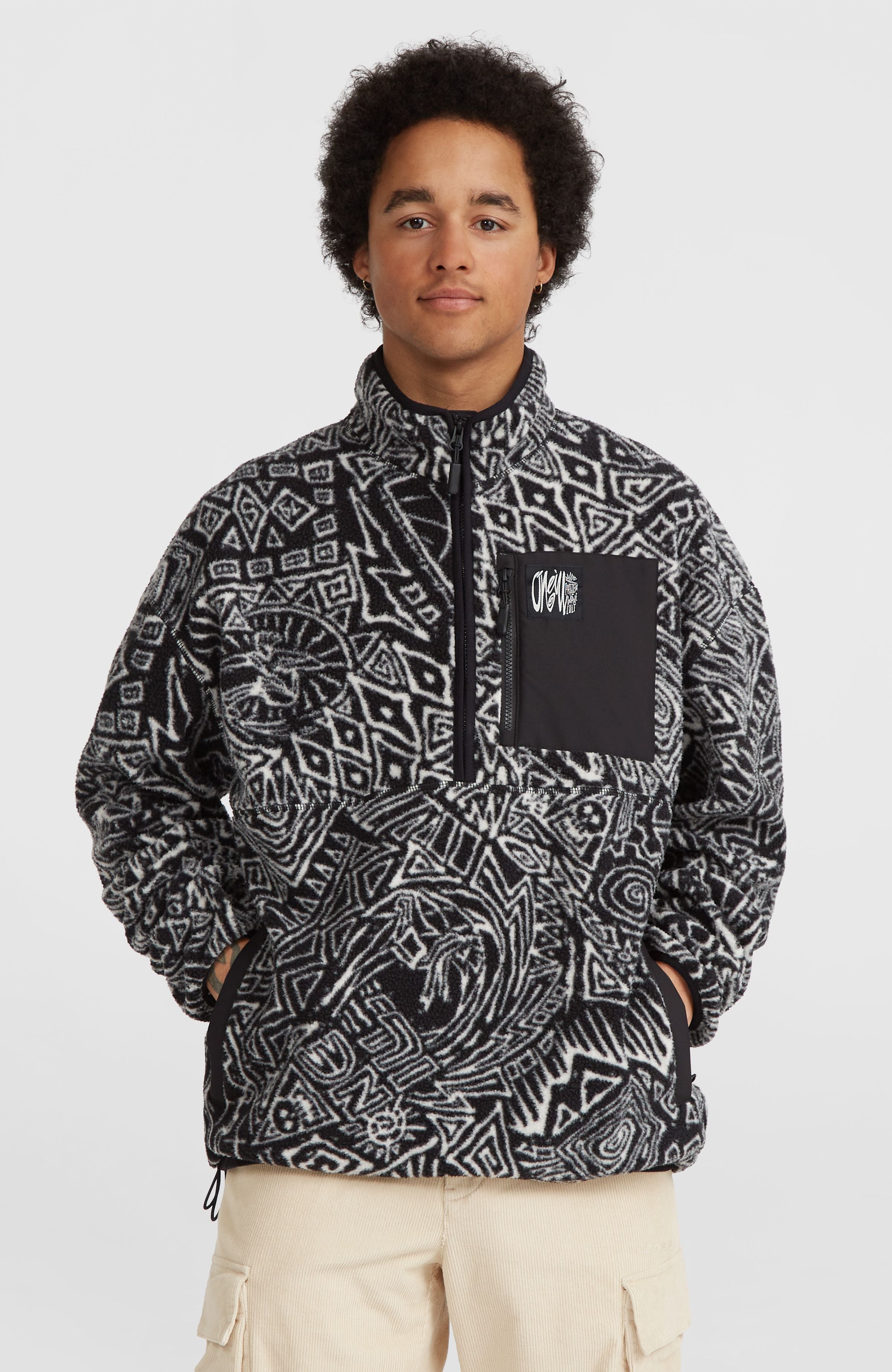Surf Heroes High-Pile fleecetrui met halve rits
