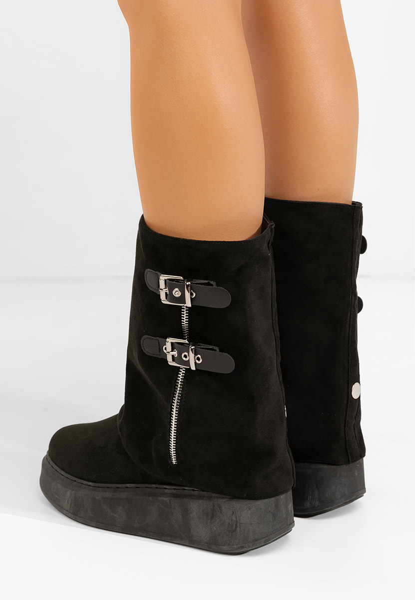 Bottes à plateforme noires Trizz