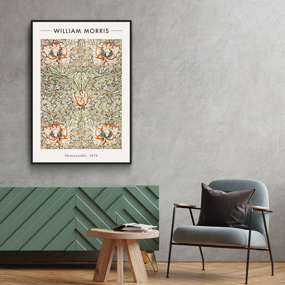 Walljar plexiglas schilderij - William Morris - Honeysuckle II Plexiglas schilderij - 150 x 225 cm
