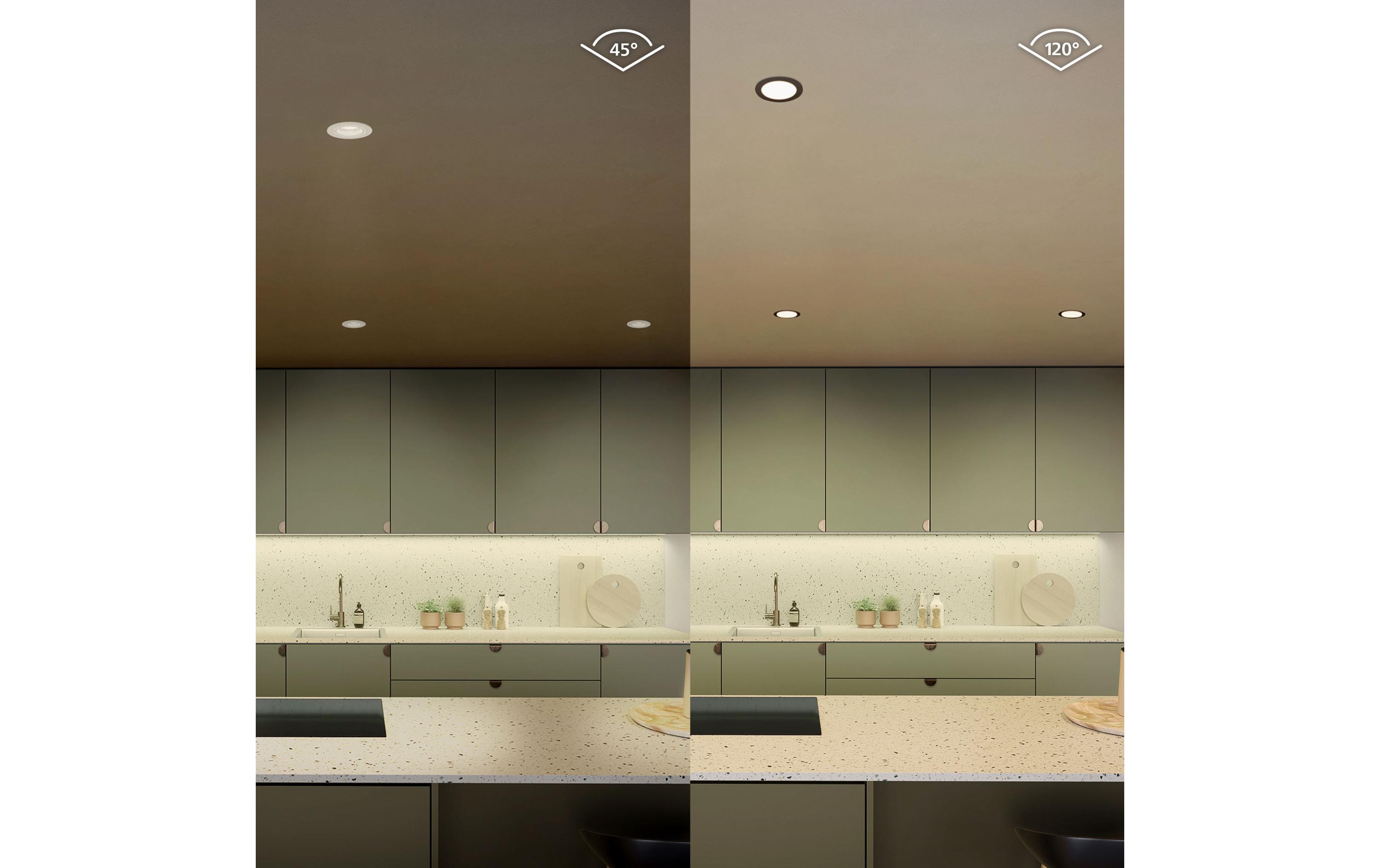 White & Color Ambiance Slim Recessed 170 mm schwarzSmarte Hue-Einbauleuchte