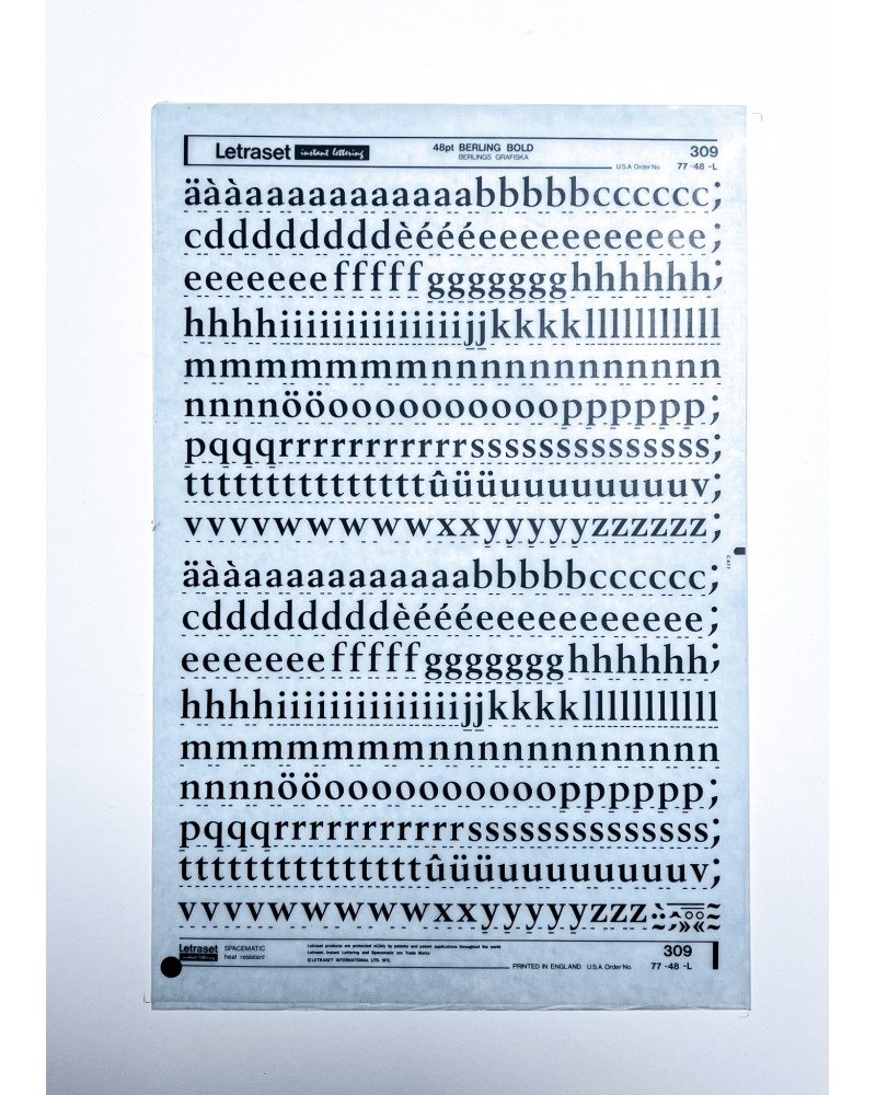 Letraset 309 - BERLING BOLD -48pt