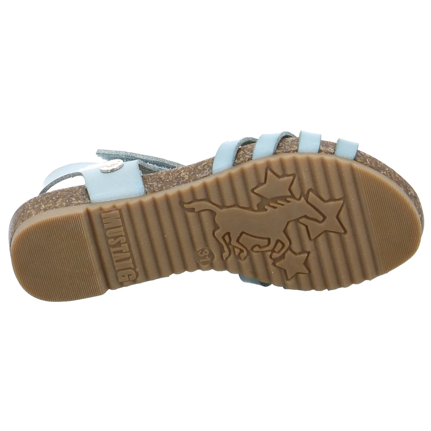 MUSTANG Mädchen-Sandale Pastelgrün Lederimitat  Sommerschuh