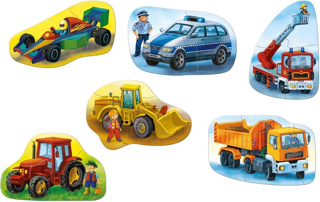 6 erste Puzzles – FAHRZEUGE mit 6 Puzzles