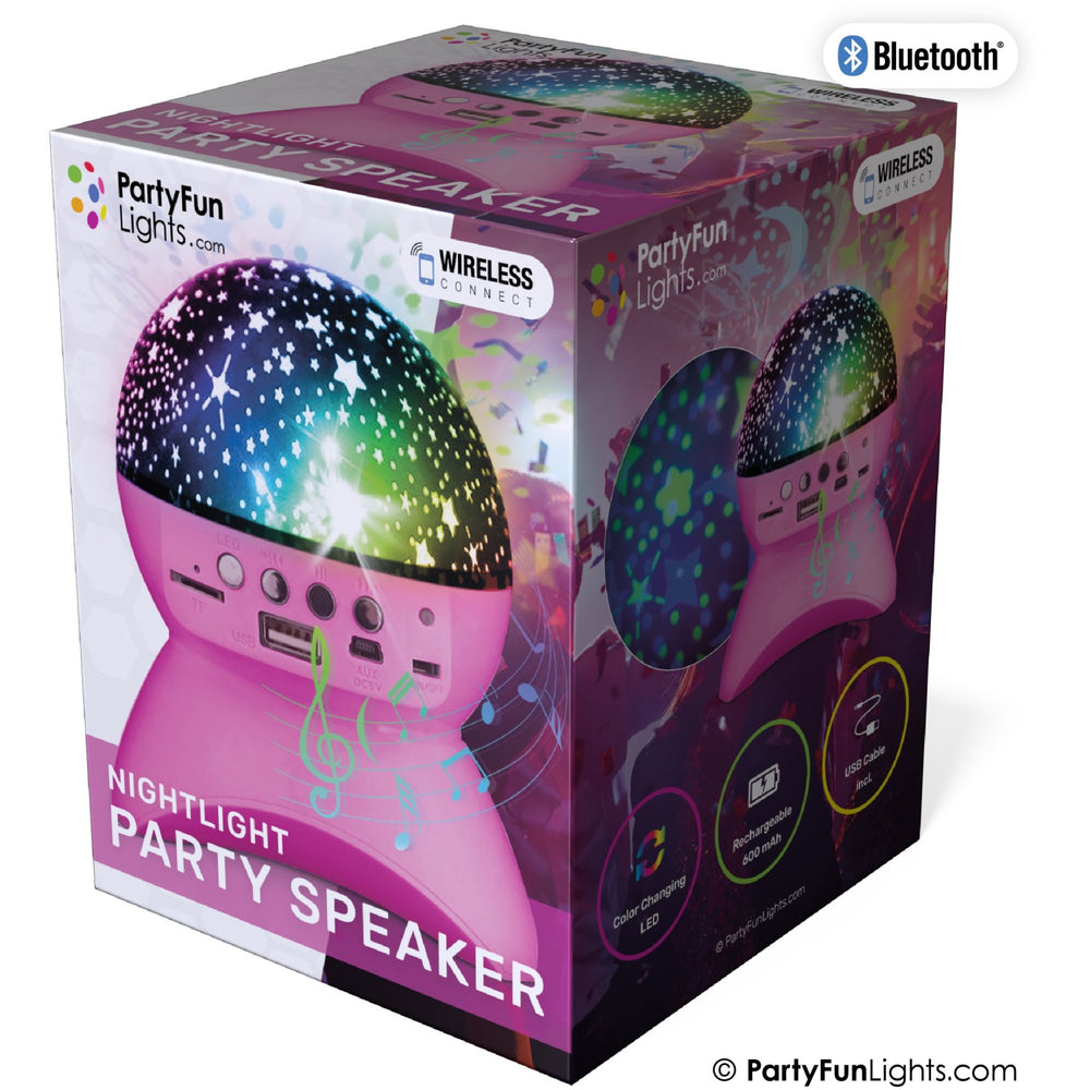 Køb Party Funlight Stjernehimmel Bluetooth Højttaler - Pink