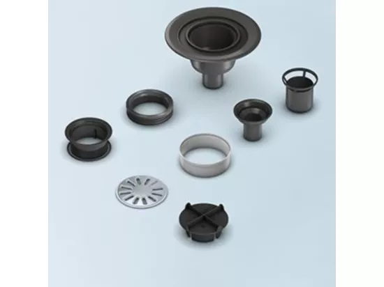 Wedi - Bonde verticale grille ronde pour receveur Wedi Fundo