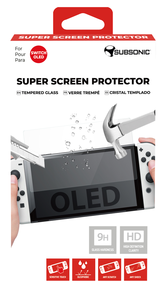 Subsonic Switch Oled Super Screen Protector - Tempered Glass 9H Hd