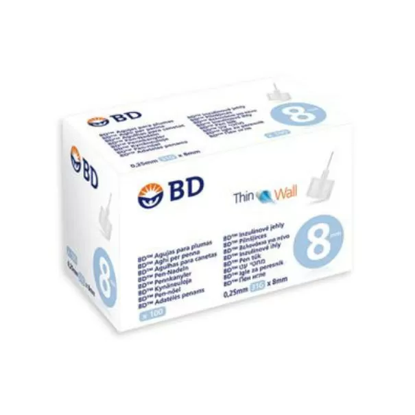 BD penkanyle 8 mm x 0,25 mm (31 g) - 100 stk.