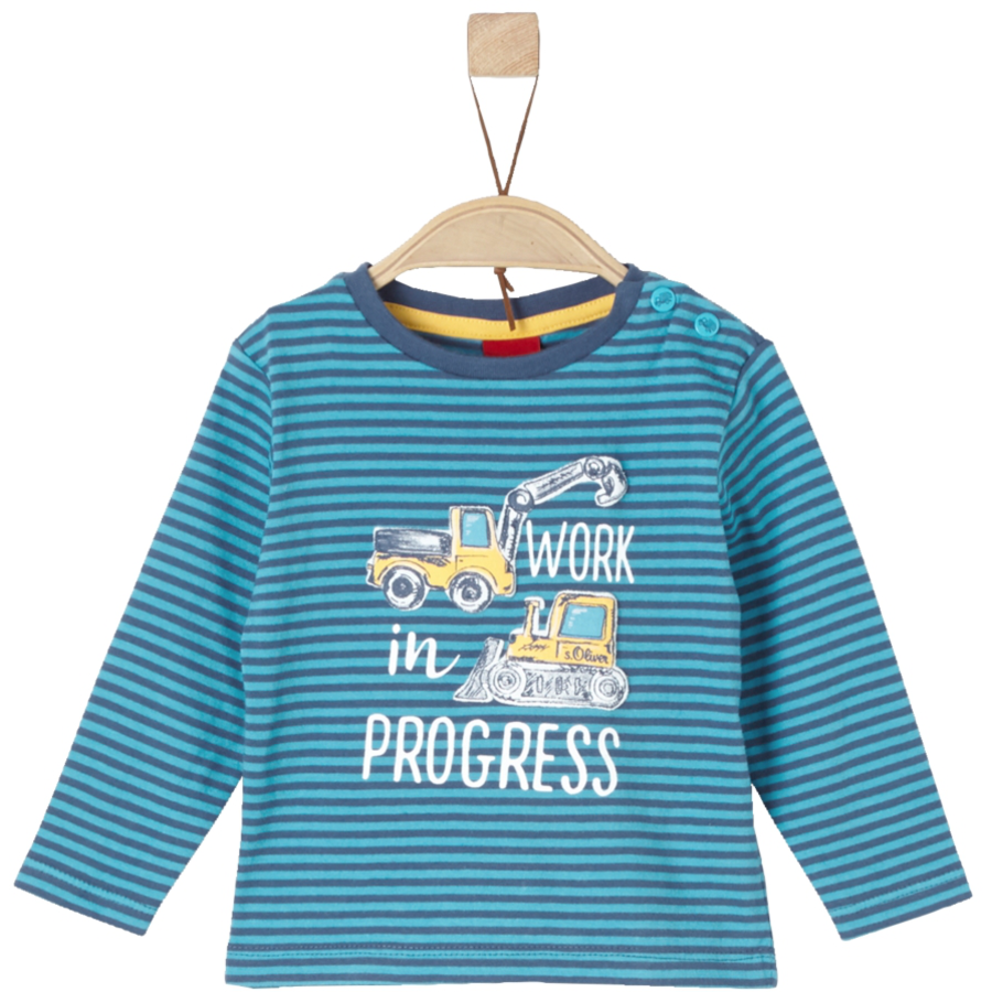 s.Oliver Boys Langarmshirt turquoise stripes