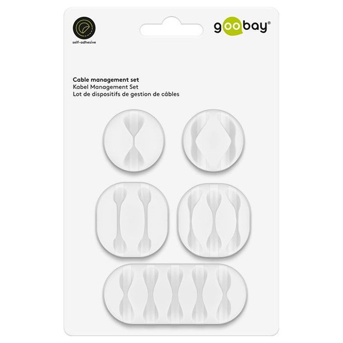 Goobay Set Cable Management - Blanc