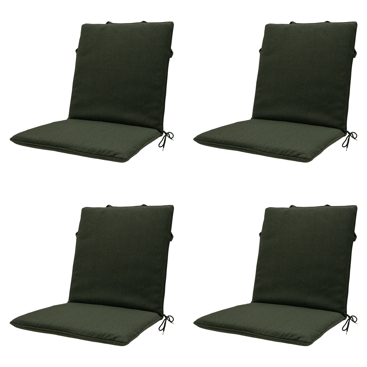 Madison Green canvas eco+ Stapelstoelkussen - Set van 4