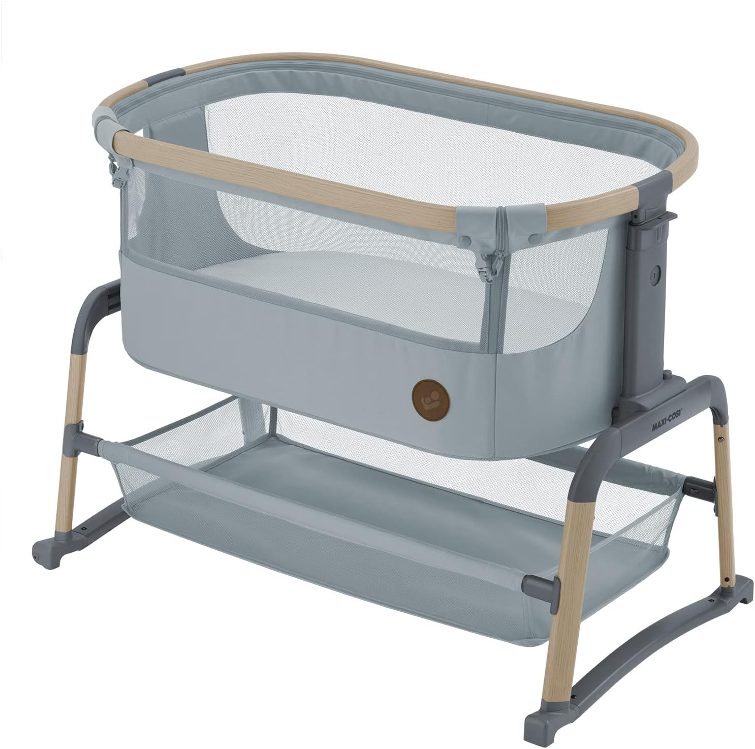 Maxi-Cosi Iora Berceau Cododo, Lit Cododo Bebe Pliable, 0-6 Mois, 9 kg Max, 4 Inclinaisons et 5 Hauteurs, Système Coulissant, Matelas Confort, Grand Panier, Facile à Transporter, Essential Graphite