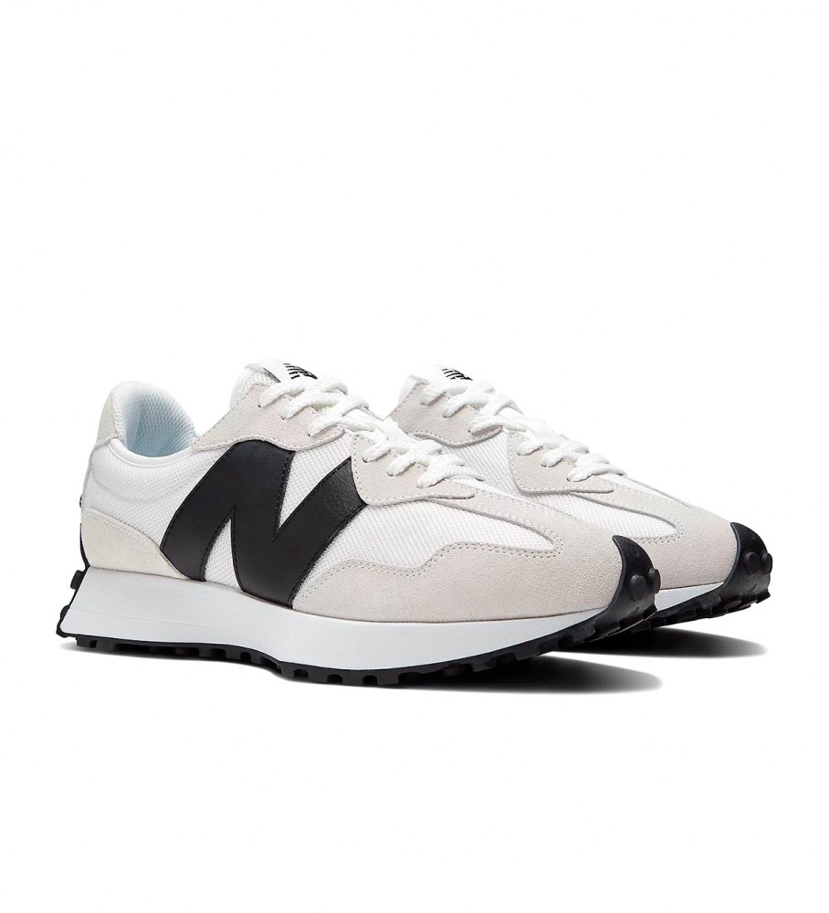Tênis New Balance de couro 327 cinza