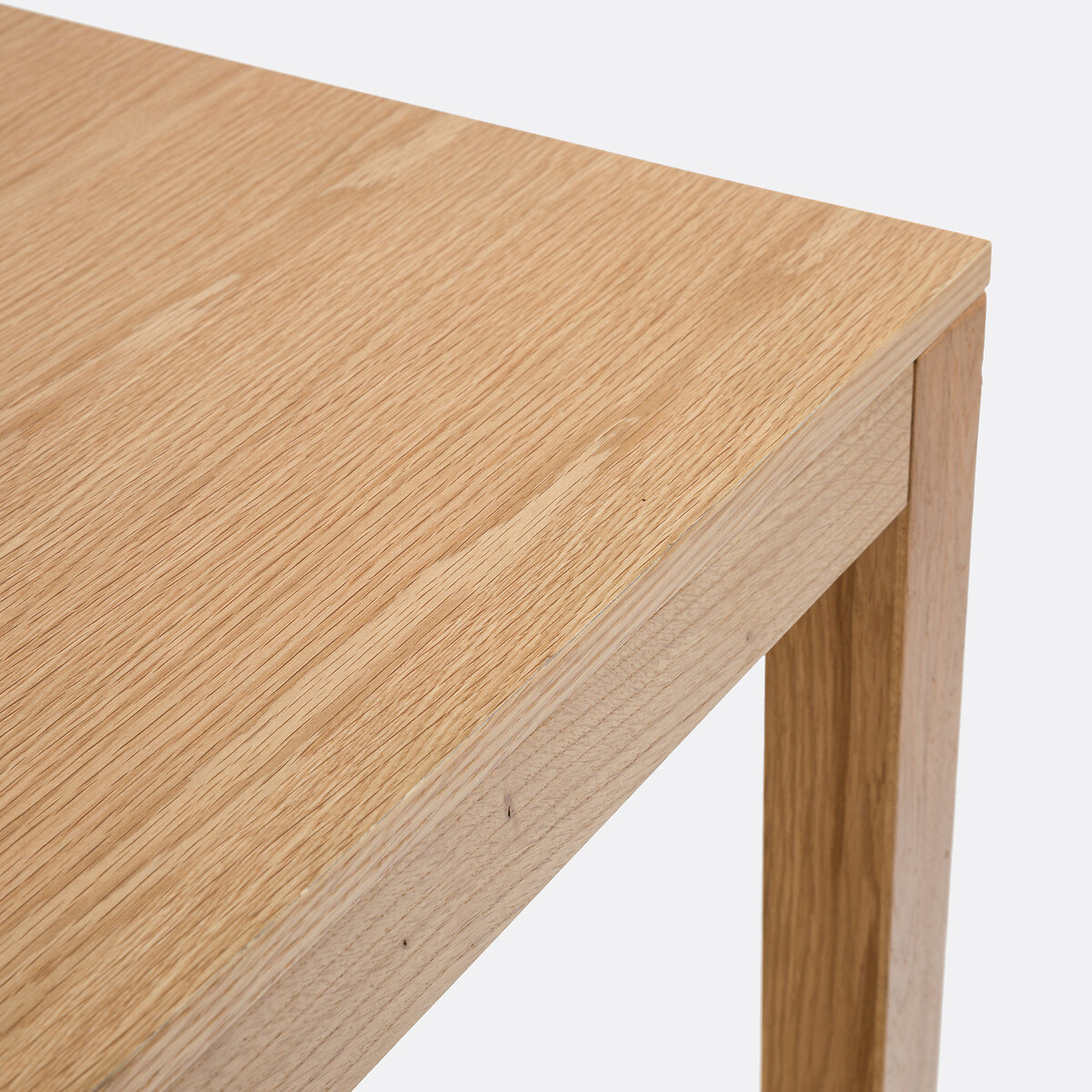 LA REDOUTE INTERIEURS<br>Mesa alta quadrada de carvalho, bordas retas, Nusso