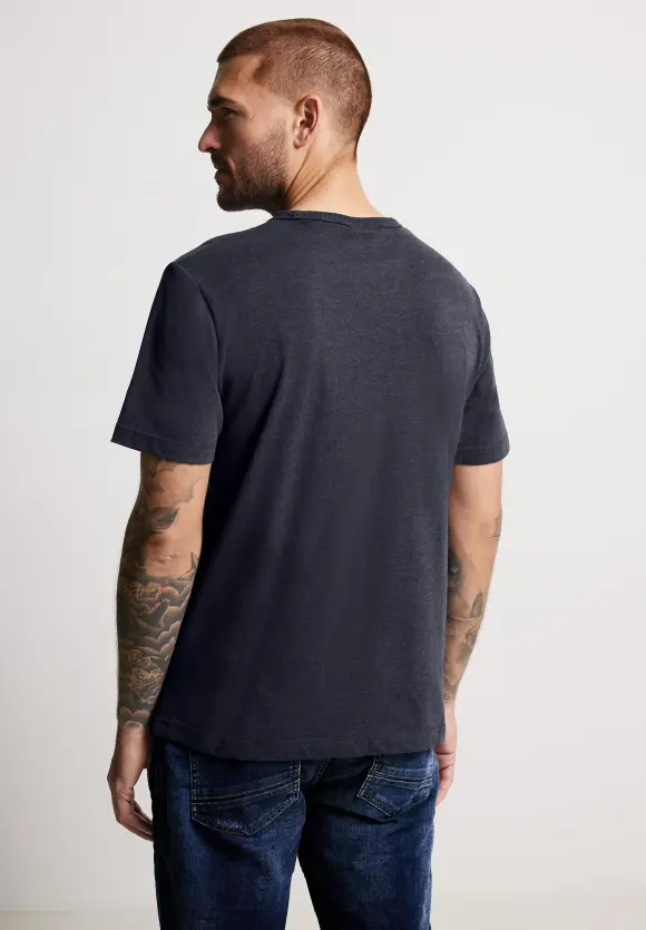 Softes Shirt mit 3D-Print - nightshadow blue melange