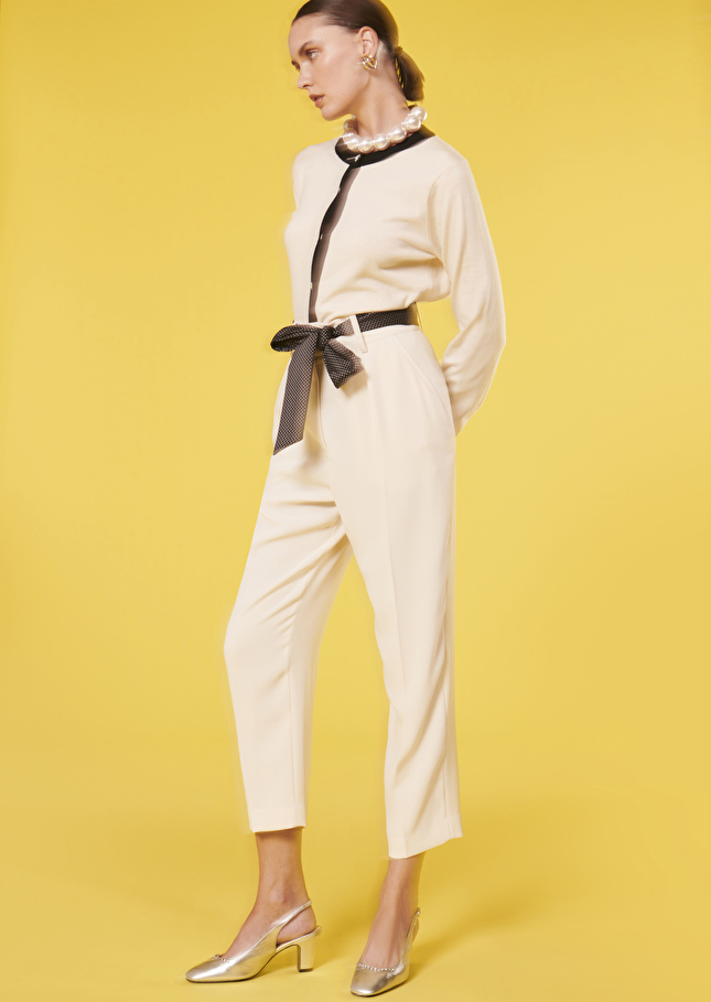 Pantalon Pagaécru en crêpe