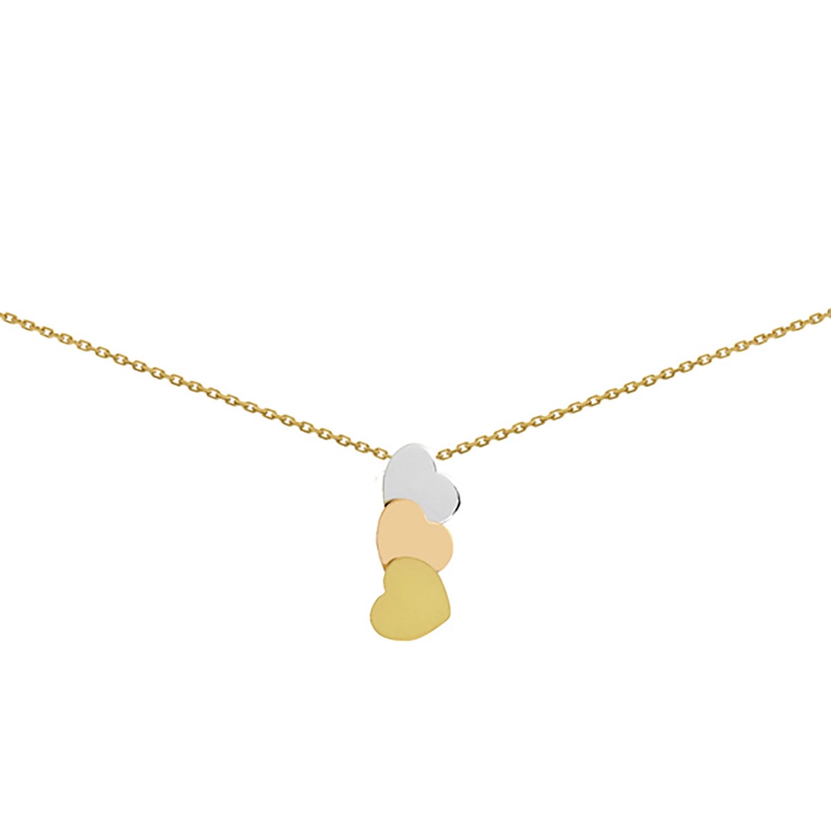 Collier Brillaxis coeur 3 ors