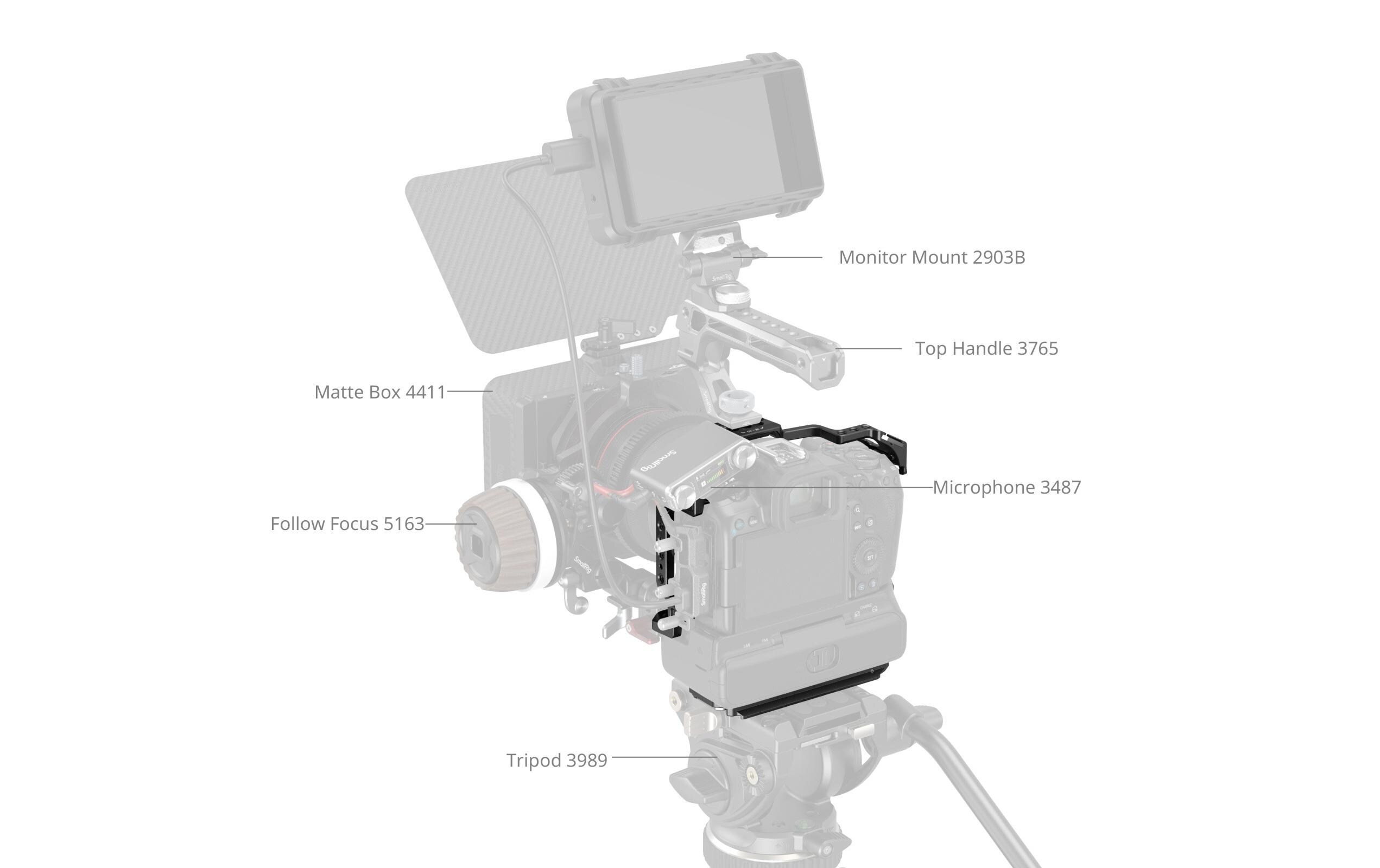 Cage for EOS R5 Mark II with Cooling Fan<br>Schutzgehäuse mit Kühlventilator für EOS R5 Mark II