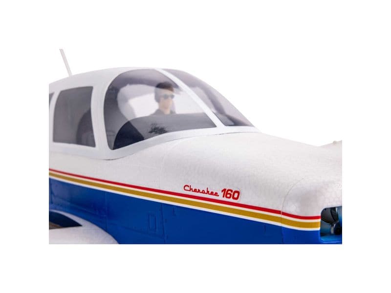 E-flite Motorflugzeug PA-28 Cherokee 1300 mm AS3X & SAFE, B Piper Cherokee Tiefdecker Scale-Flugmodell mit Spektrum Technik
