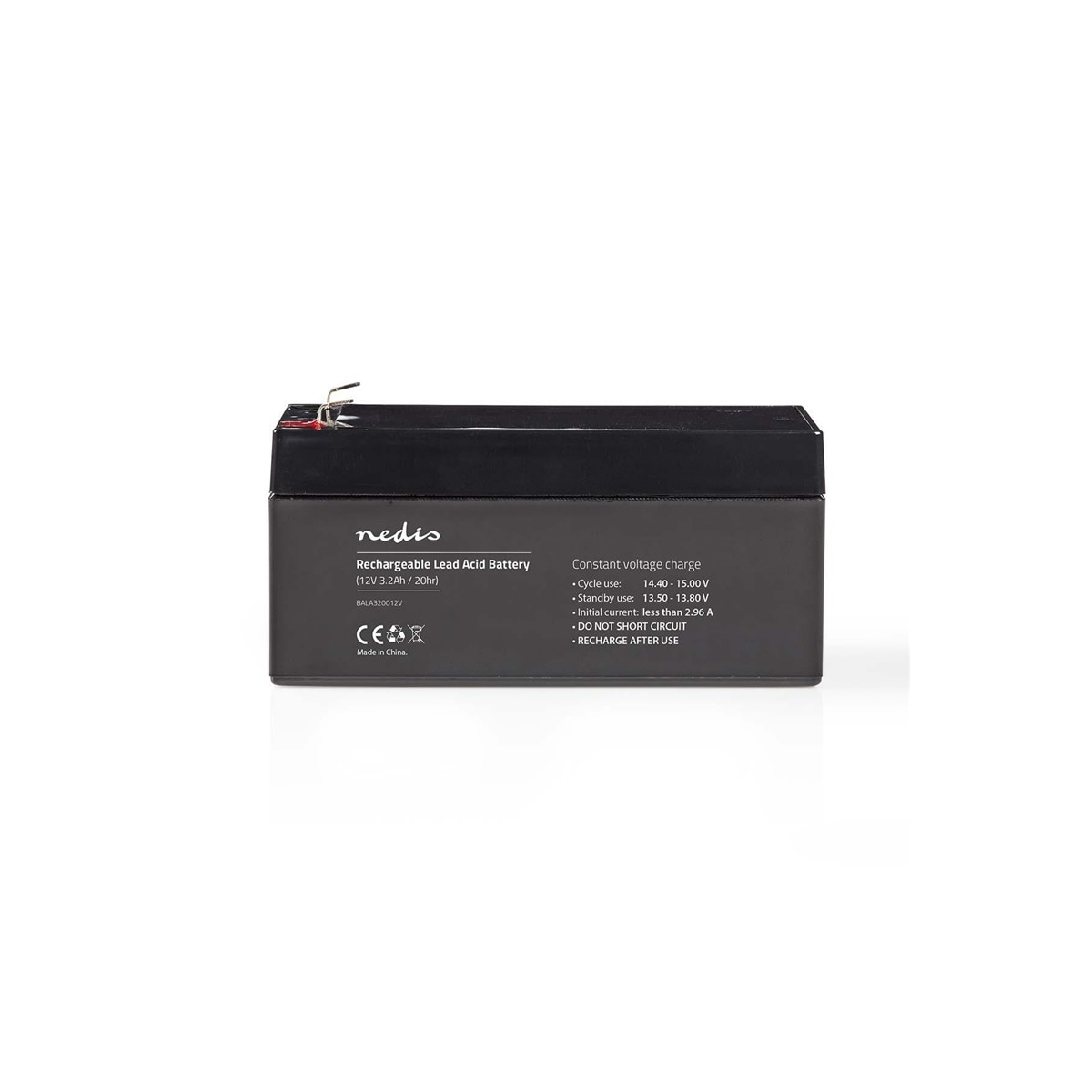 Nedis Oppladbart blybatteri | Lead-Acid | Oppladningsbar | 12 V | 3200 mAh