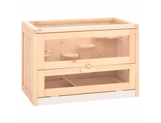 VIDAXL - Cage à hamster 60x35,5x42 cm bois massif de sapin
