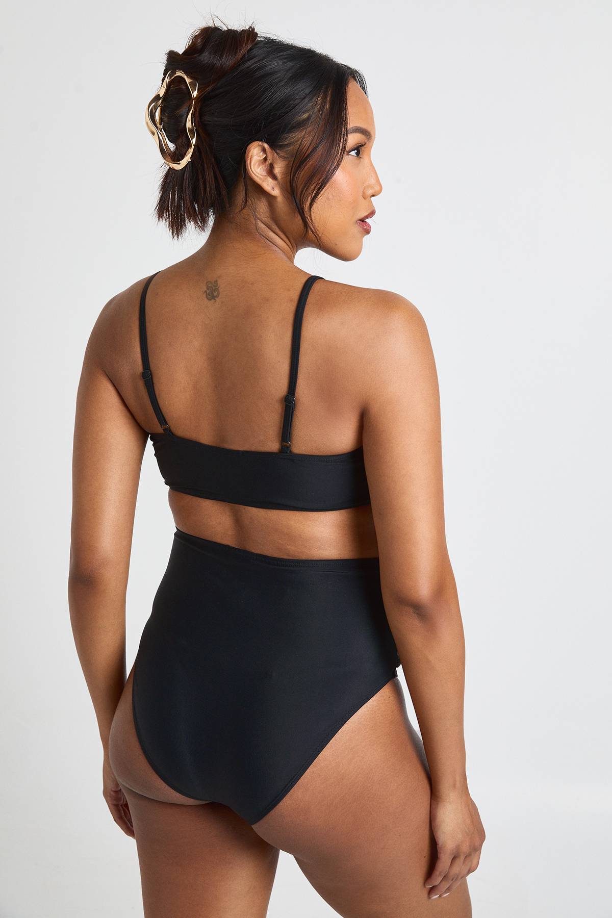boohoo Culotte De Bikini Maternité Taille Haute Froncée