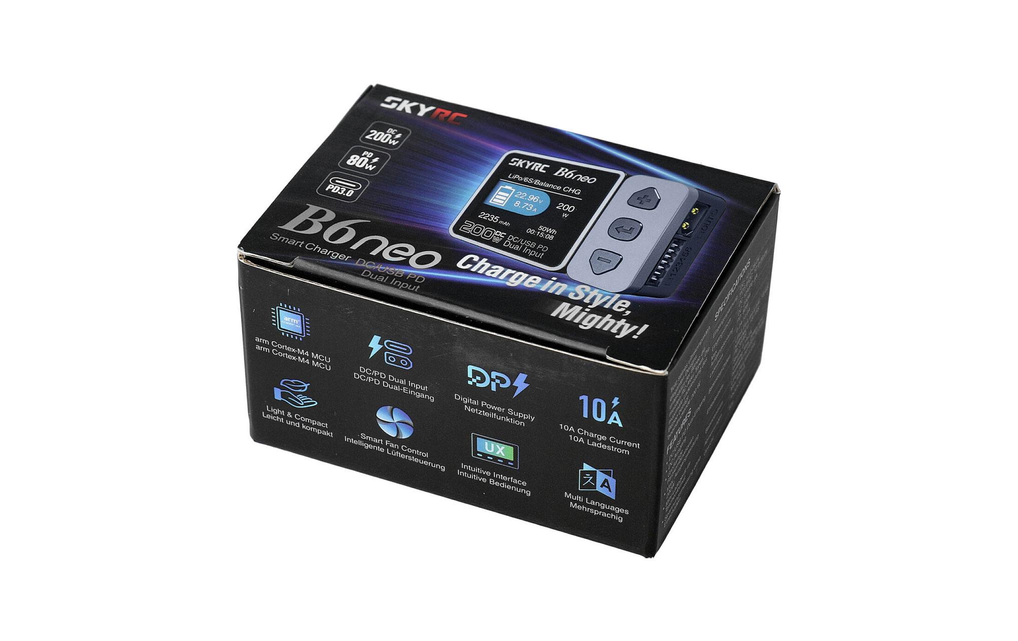 Ladegerät B6neo, 200W DC, 1-6S GrauKompaktes Modellbau-Ladegerät für LiPo und NiMH Akkus