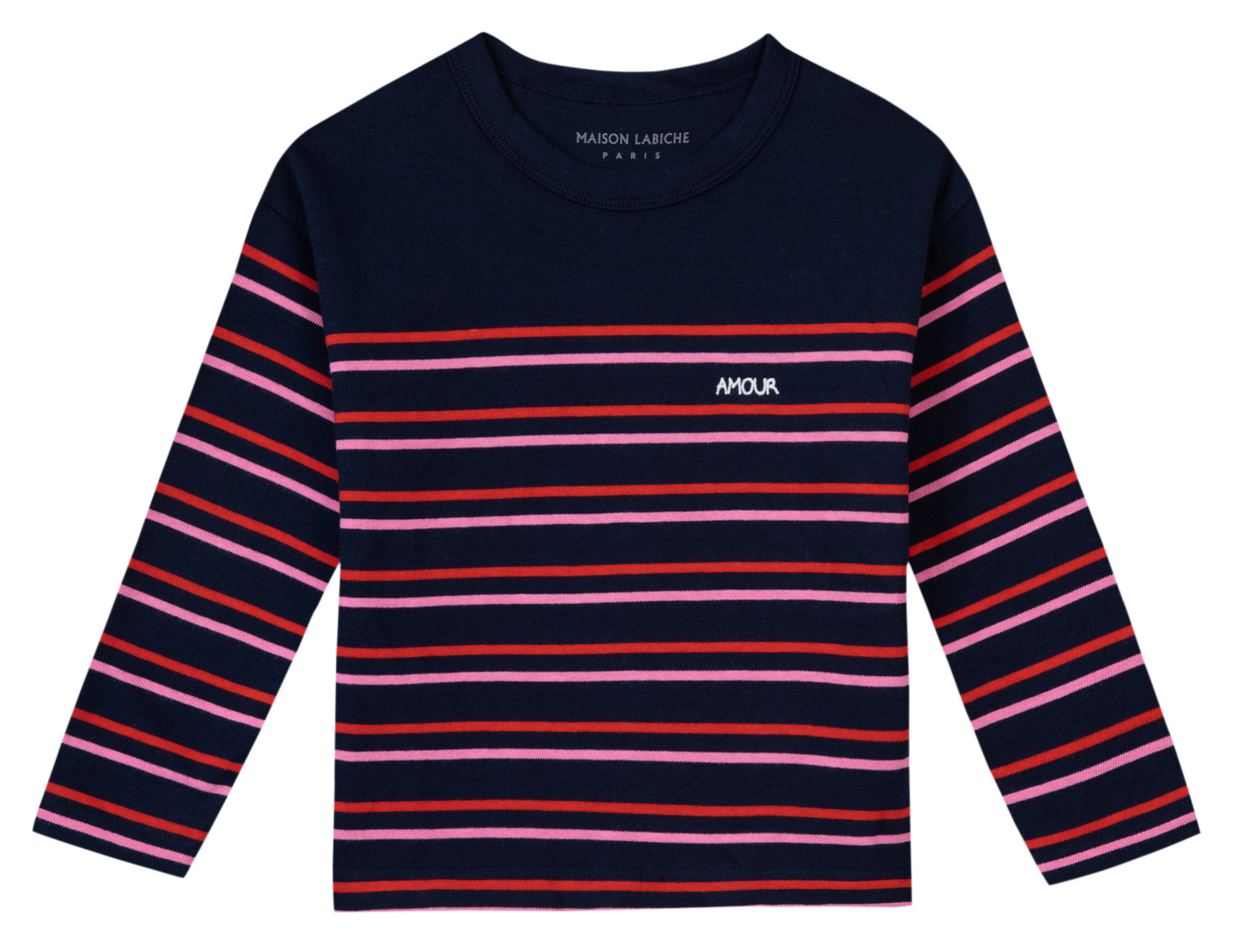 MOULIN AMOUR - Tee-shirt col rond amour en coton bio| Bleu