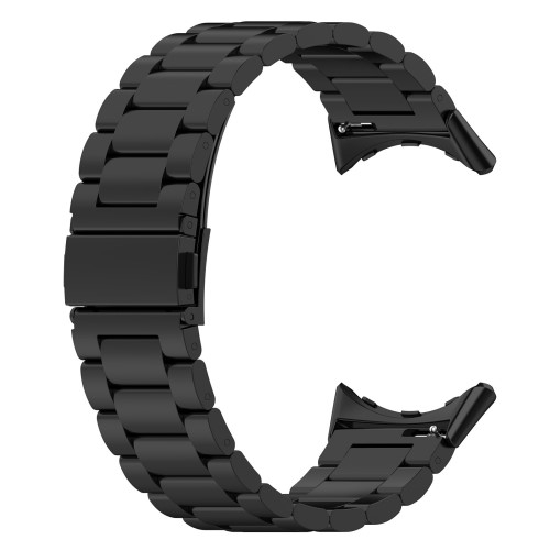 Google Pixel Watch 3 / 2 / 1 Edelstahl Armband mit Faltschliesse - Schwarz