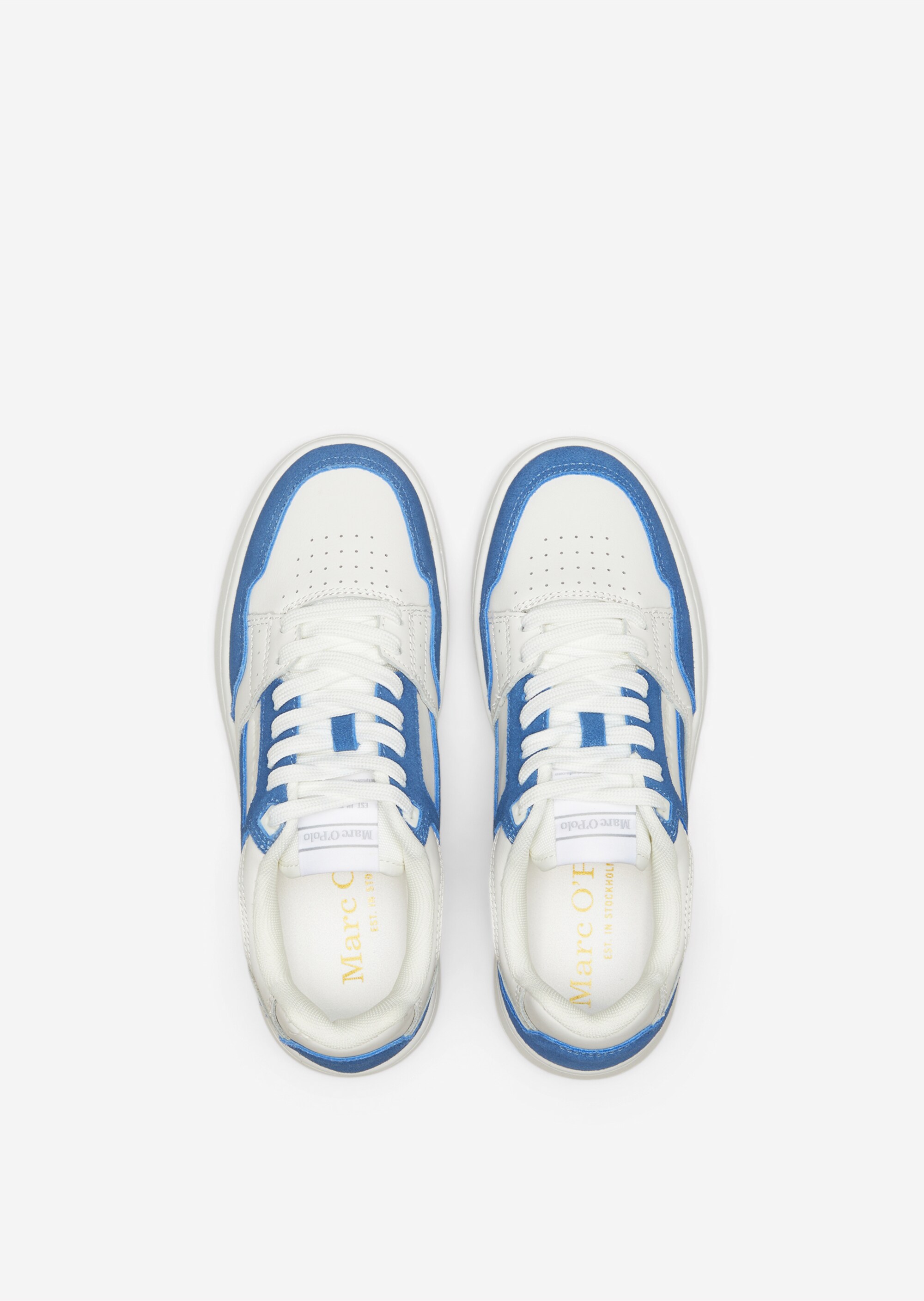 Sneaker aus Rindleder-Mix