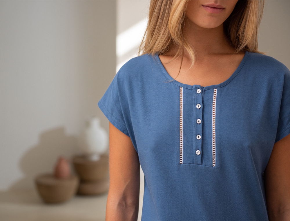 Pyjama court femme-Jardin féérique