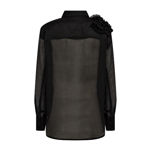 Copenhagen Muse Bluebell Frill Skjorte, Black, L