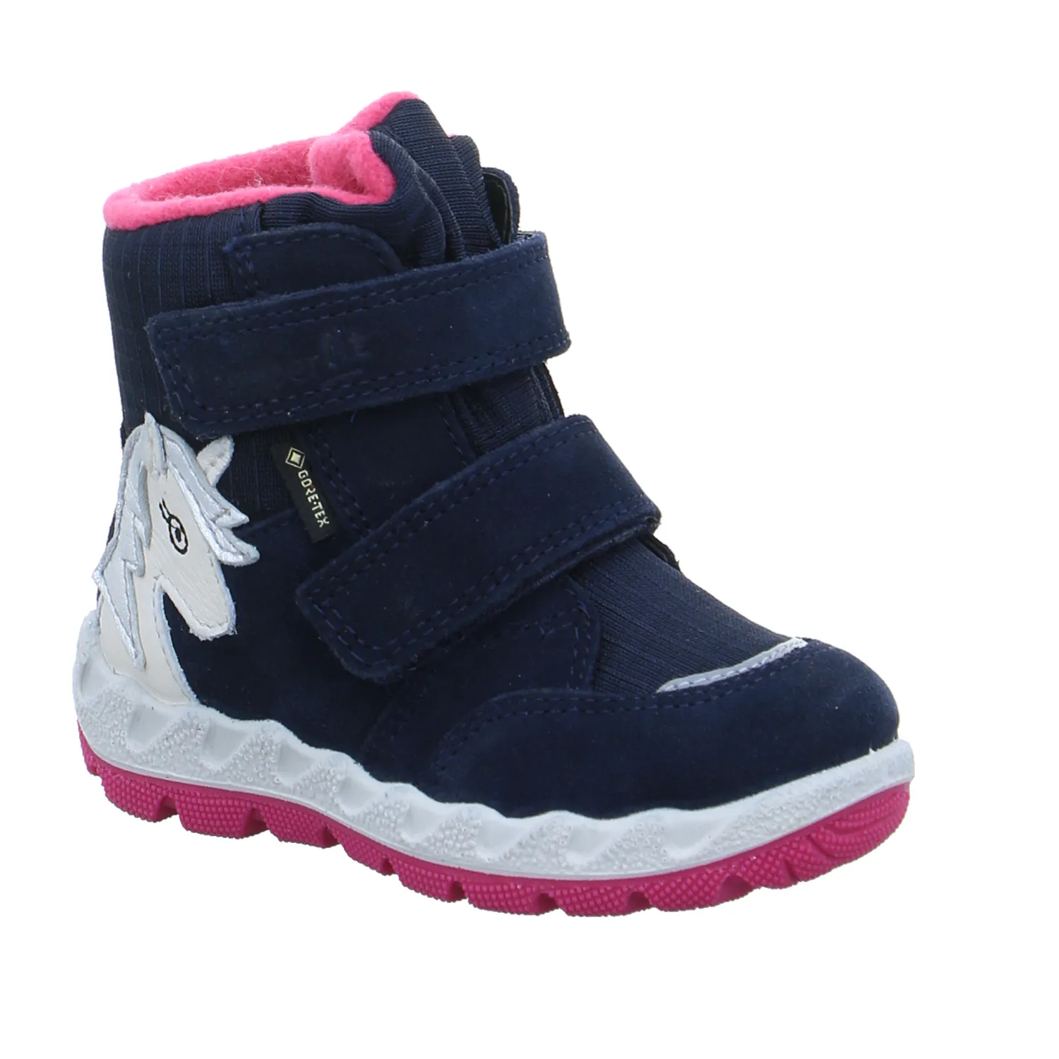 SUPERFIT Kleinkinder-Snowboot  Membran Dunkelblau Textil  Baby-Winterstiefel