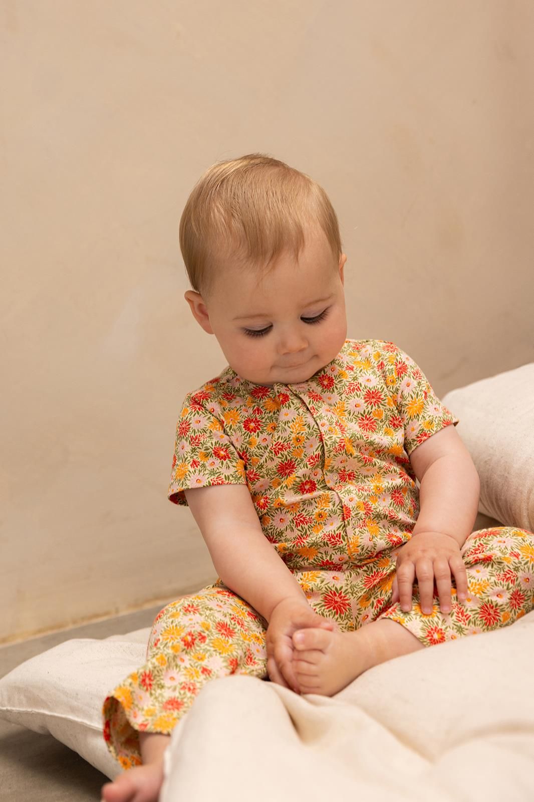 Noppies Baby Jumpsuit Millcreek - Floral pattern Orange