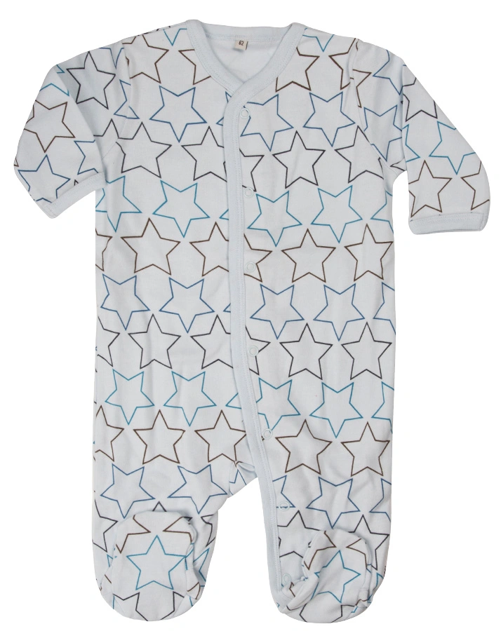 Strampler LITTLE BOY 2er-Pack mit Fuß in hellblau