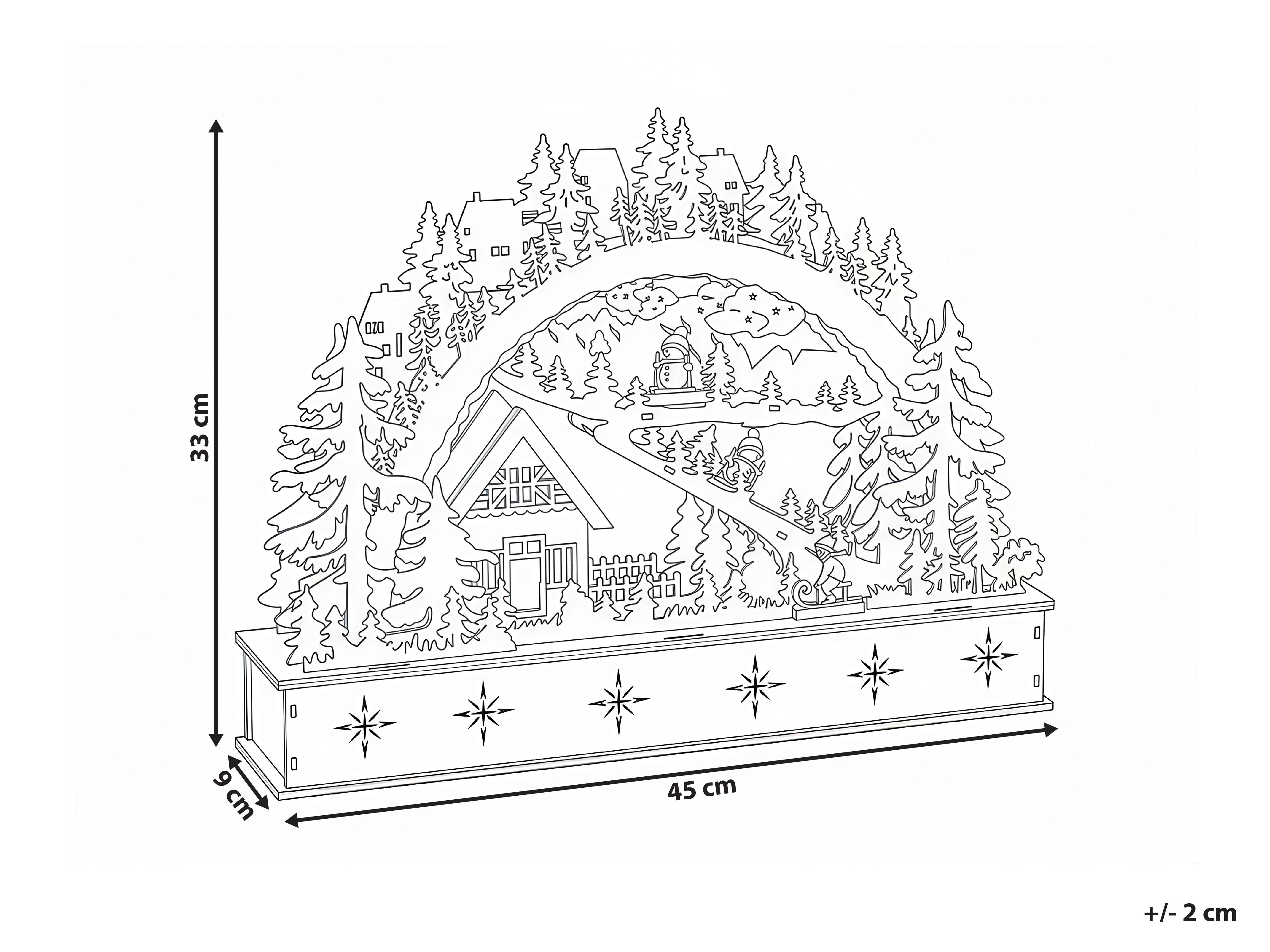 Kerstdecoratie LED GOKSJO 33 cm Lichtbruin