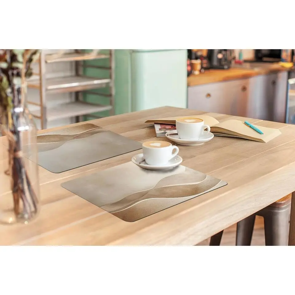 MuchoWow Placemat (6stuks) 45x30cm Beige Natuur Abstract
